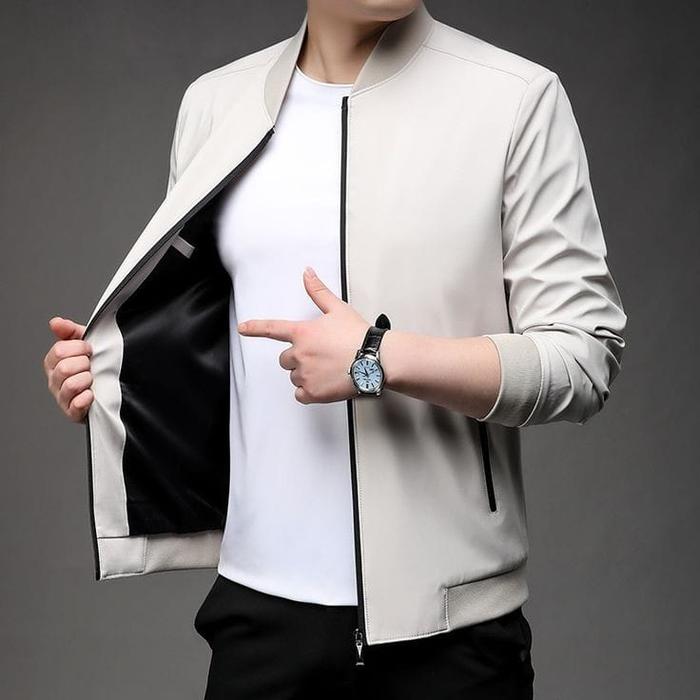 Jaket Bomber Pria Anti Air Gaya Korea